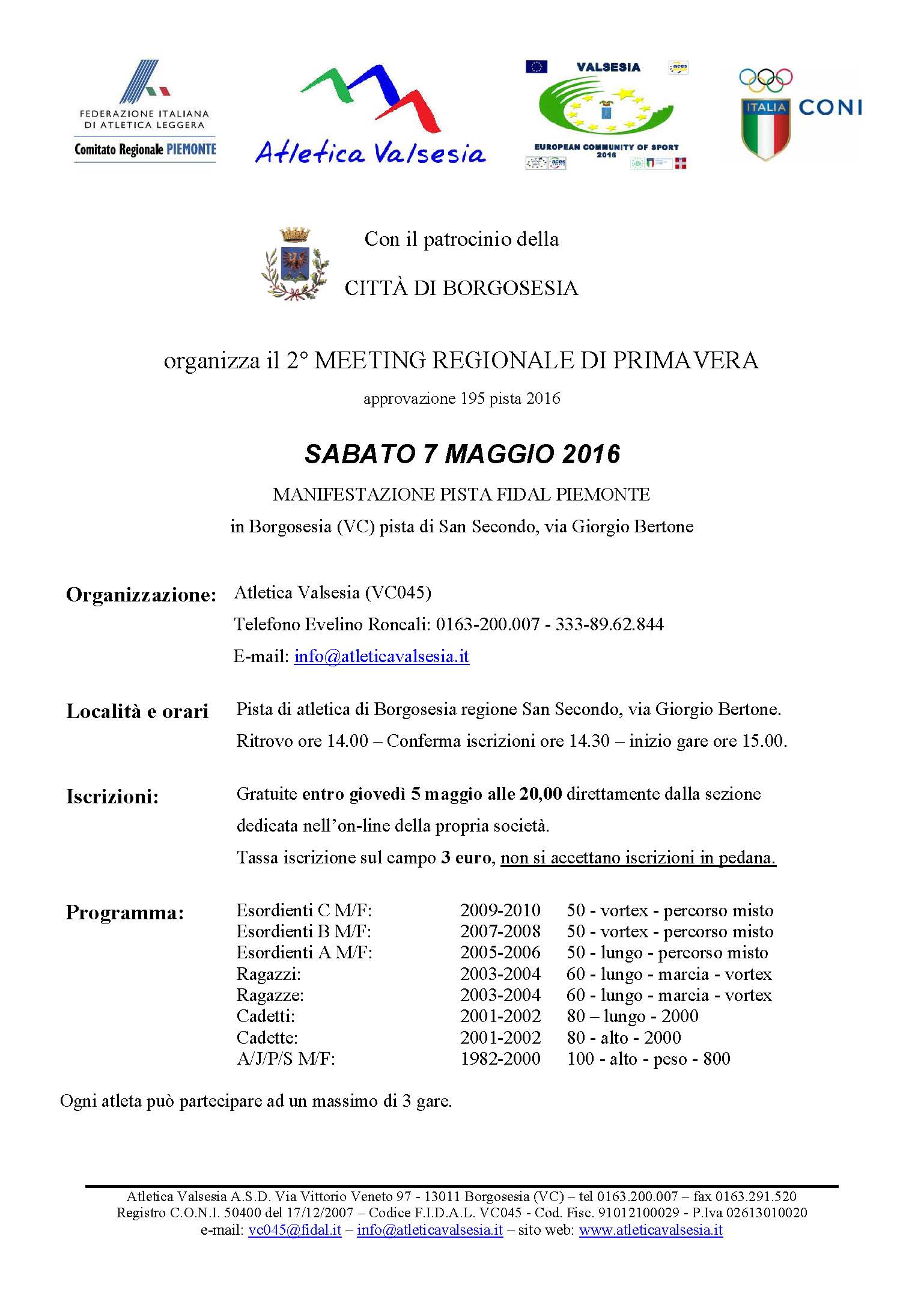 2016.05.07 Meeting Regionale di primavera